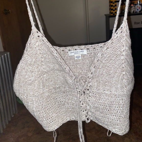 American Eagle Outfitters Tops - American Eagle Crochet Cropped Bralette Top